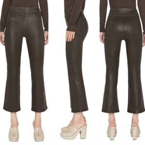 FRAME JetSet Crop Mini Boot Noir Black Coated High Rise Pants Size 1 (25-29)